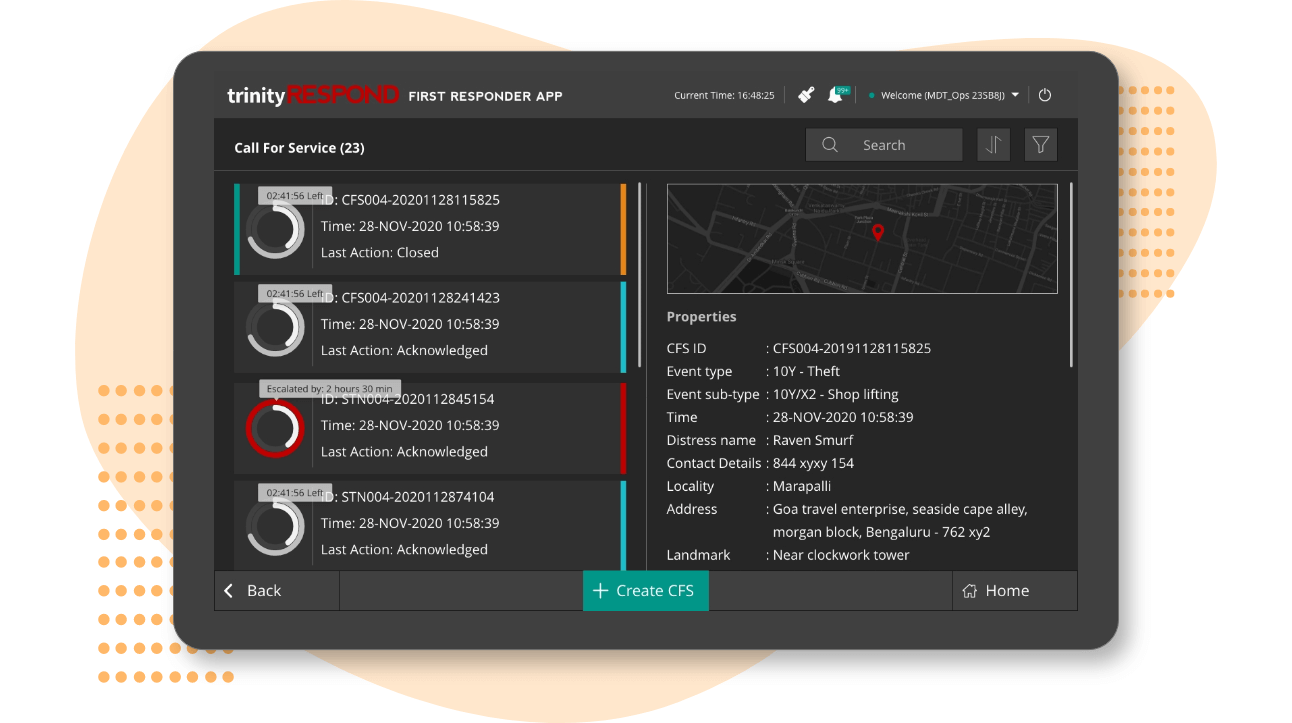 first responder user interface